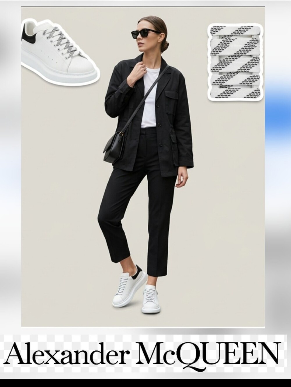 Alexander McQueen Oversized White Sneakers - Picture 1 of 10